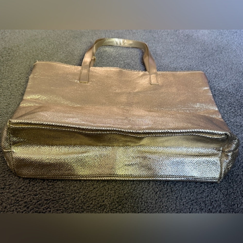 Michael Kors Gold Metallic Tote Bag with Tassels! - Picture 8 of 15
